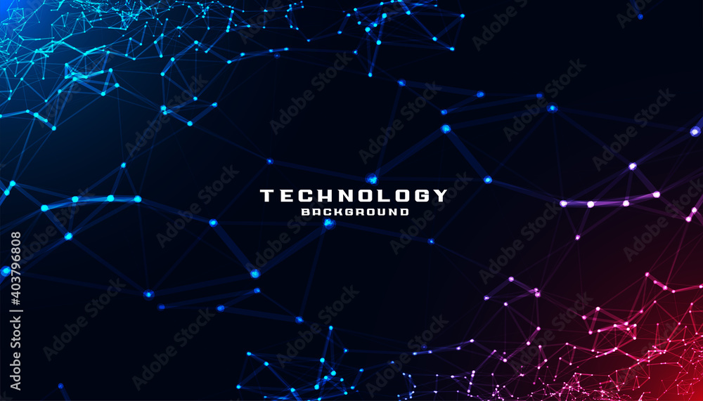 abstract technology background with low poly mesh diagram - obrazy, fototapety, plakaty 