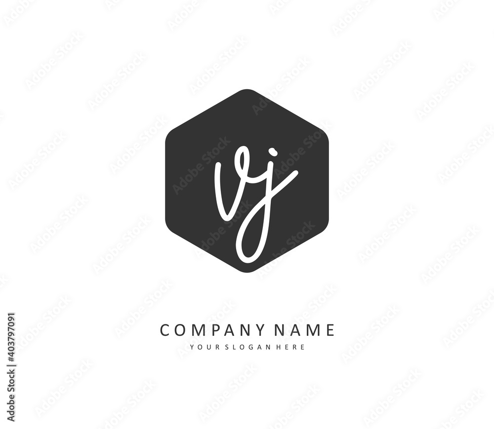 VJ Initial letter handwriting and signature logo. A concept handwriting initial logo with template element. VJ Initial letter handwriting and signature logo. A concept handwriting initial logo with template element.