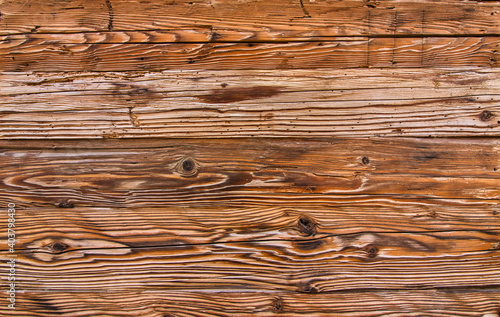 Old brown vintage rustic light dark wooden maple texture.  photo