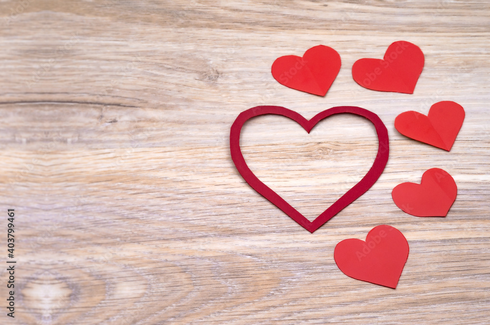 Heart decor. Paper cut out hearts. Handmade heart. Heart decor. Paper cut out hearts. Handmade heart.
