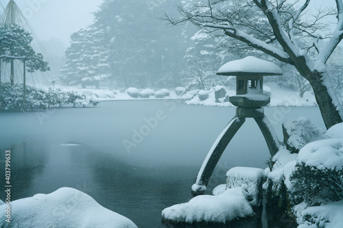 Great snow day in Kanazawa, 2021.