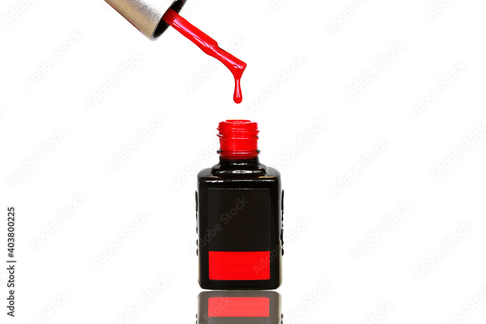 Nail polish on a white background. Large selection of nail polishes. Manicure Nail polish on a white background. Large selection of nail polishes. Manicure