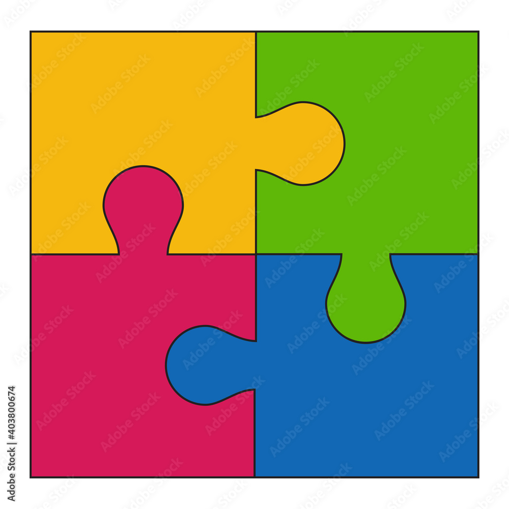Puzzle pieces set. Collection of Jigsaw for marketing, icon and logo template. Modern flat puzzle, grid background. Puzzle pieces, vector illustration concept Puzzle pieces set. Collection of Jigsaw for marketing, icon and logo template. Modern flat puzzle, grid background. Puzzle pieces, vector illustration concept