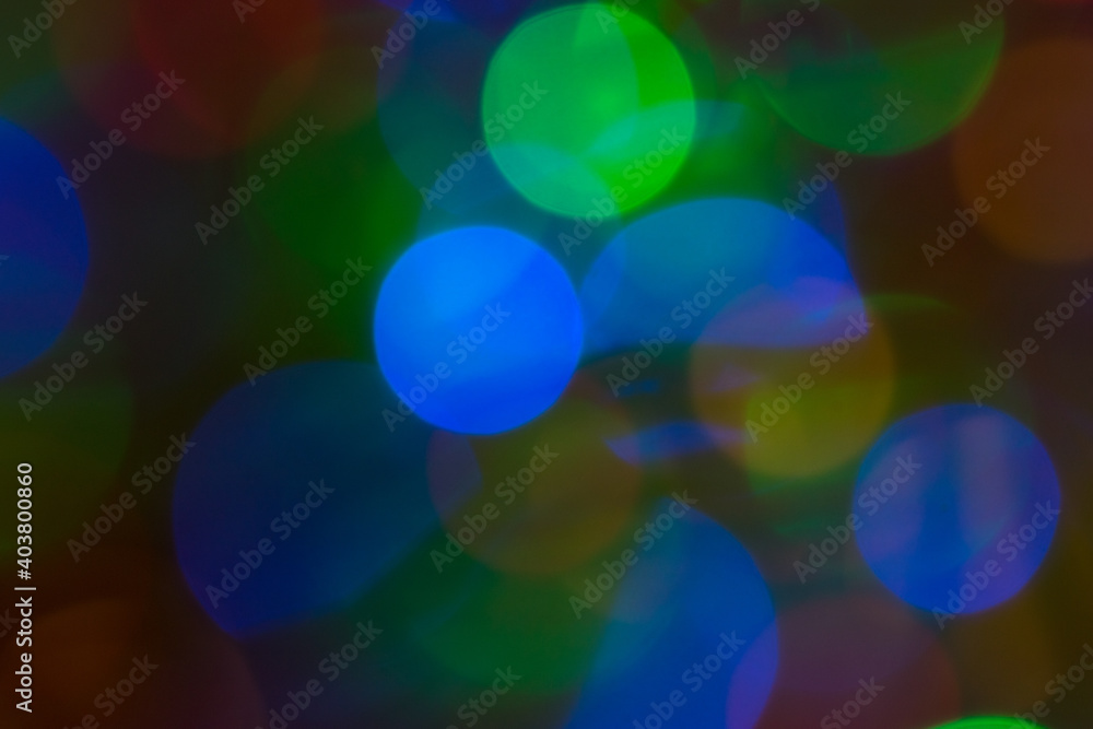Defocused Natural Lights Bokeh. Abstract Pattern Blue Sea Navy and Natural Green Background Defocused Natural Lights Bokeh. Abstract Pattern Blue Sea Navy and Natural Green Background