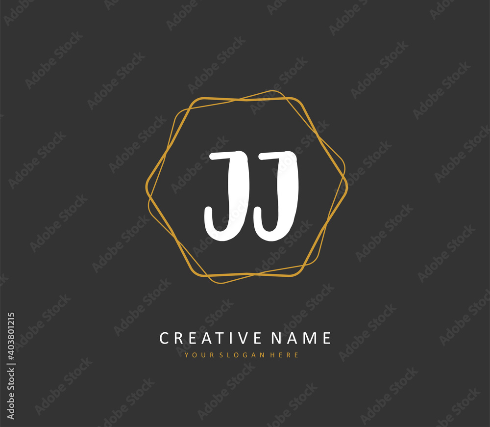JJ Initial letter handwriting and signature logo. A concept handwriting initial logo with template element. JJ Initial letter handwriting and signature logo. A concept handwriting initial logo with template element.