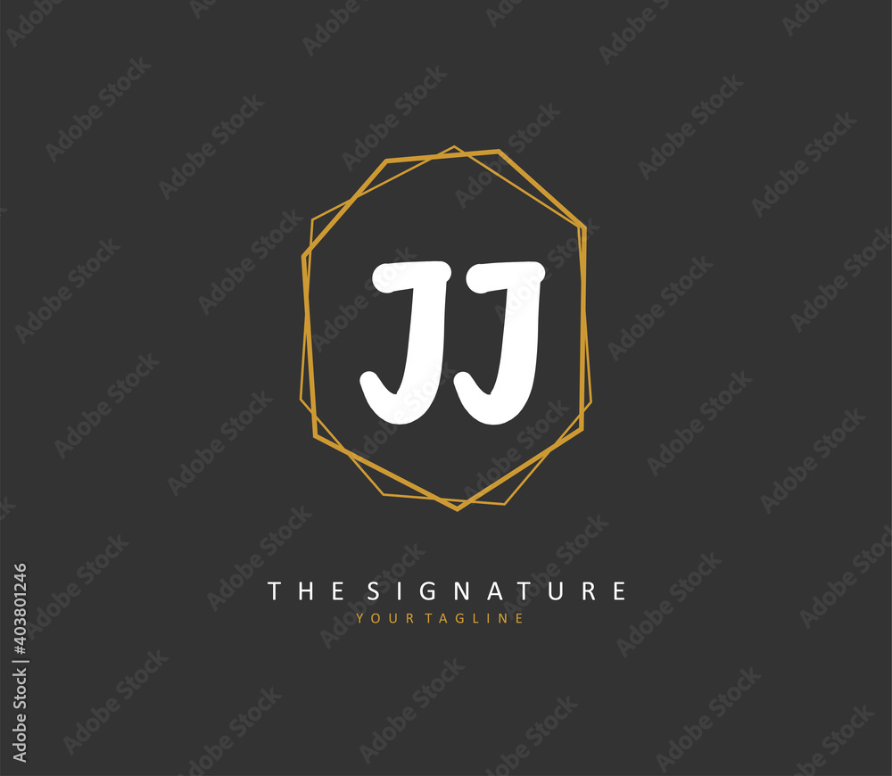 JJ Initial letter handwriting and signature logo. A concept handwriting initial logo with template element. JJ Initial letter handwriting and signature logo. A concept handwriting initial logo with template element.