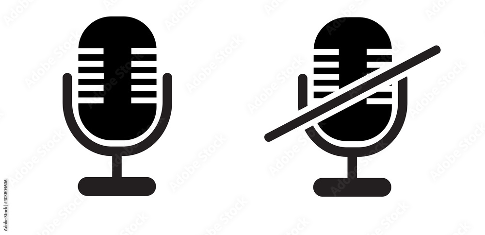 icon microphone open close black outline logo for web site design and mobile dark mode apps
Vector illustration on a white background icon microphone open close black outline logo for web site design and mobile dark mode apps
Vector illustration on a white background