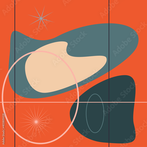 An abstract retro style shape background image.