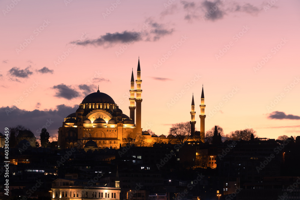 Naklejka premium Suleymaniye Mosque in Istanbul, Turkey