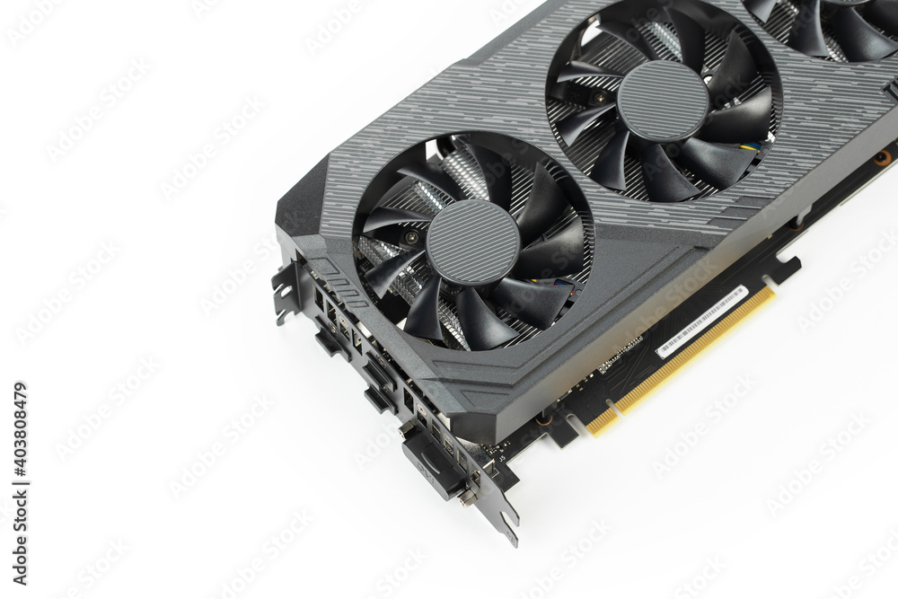 Naklejka premium Game graphics card isolated on white background.