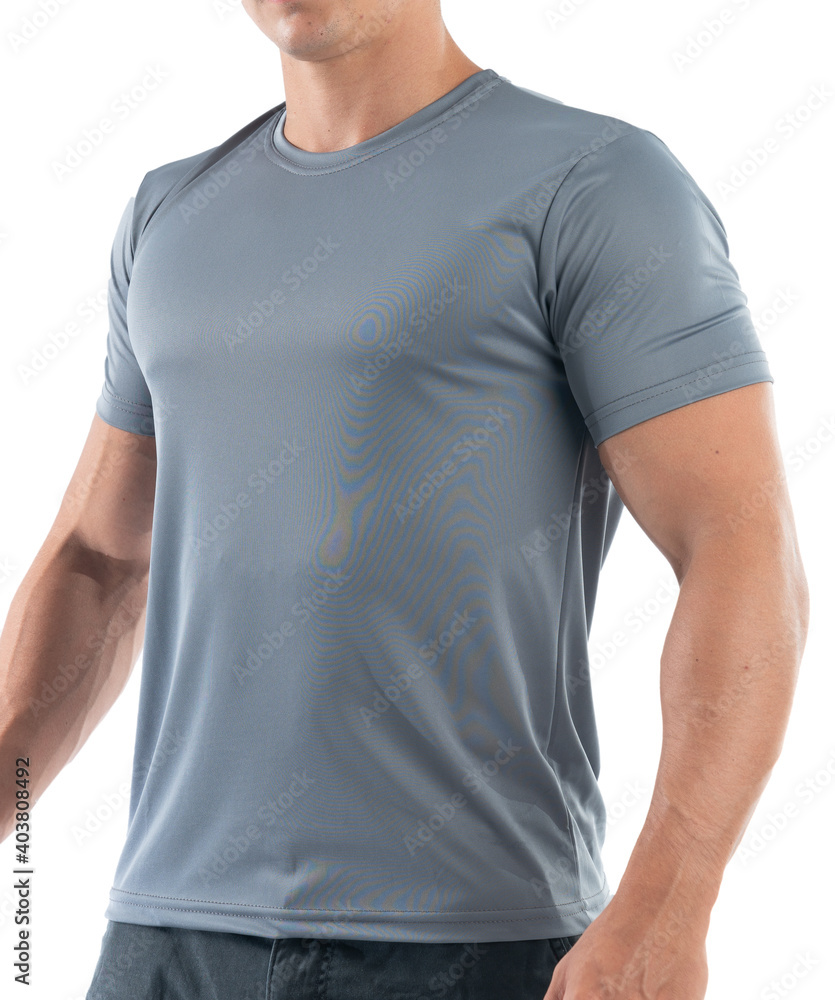 man in grey t shirt, isolated on white man in grey t shirt, isolated on white