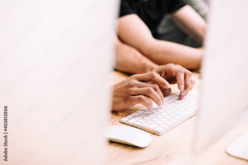 Fototapeta premium close up. a group of young people chatting online