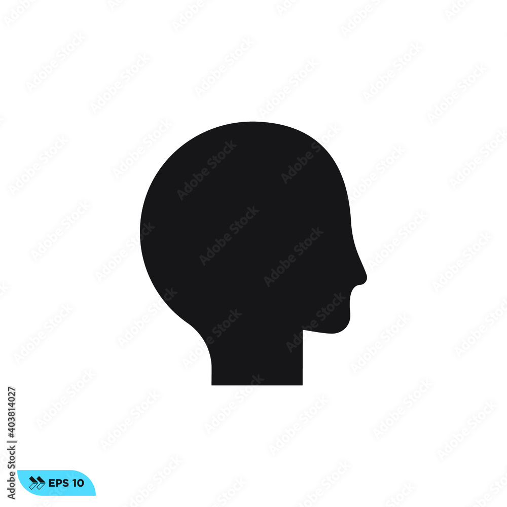 Icon vector graphic of Head , good for template Icon vector graphic of Head , good for template