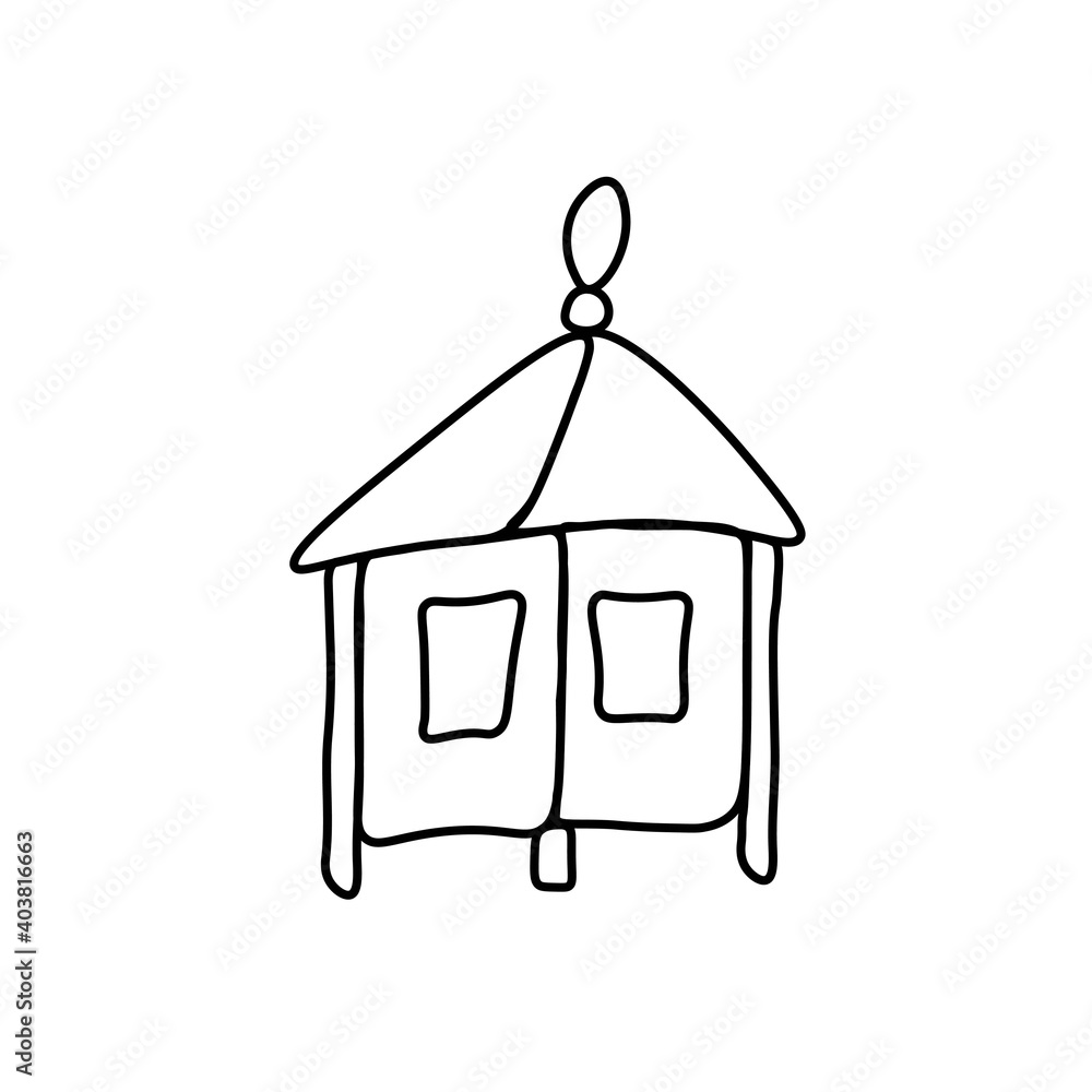 Vector Asian Lantern in doodle style Flashlight illustration for Chinese New Year with black hand drawn line.Design cards,social media,weddings,stickers,coloring books. Vector Asian Lantern in doodle style Flashlight illustration for Chinese New Year with black hand drawn line.Design cards,social media,weddings,stickers,coloring books.