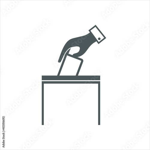 vote icon, elections icon, vector art.