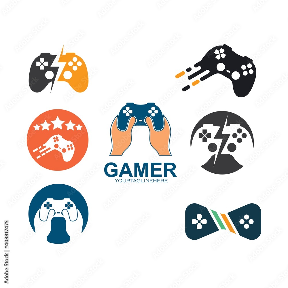gamer icon vector illustration design template gamer icon vector illustration design template