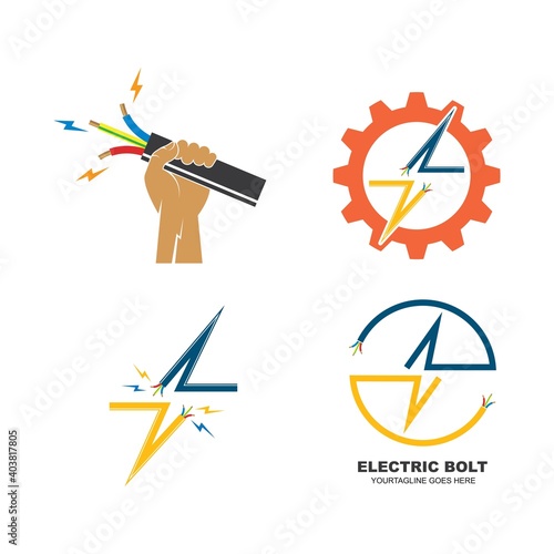 electrical service and installation  icon vector design