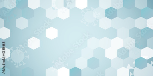 Covid 19 design banner - coronavirus sars cov 2 - Sleek blue design