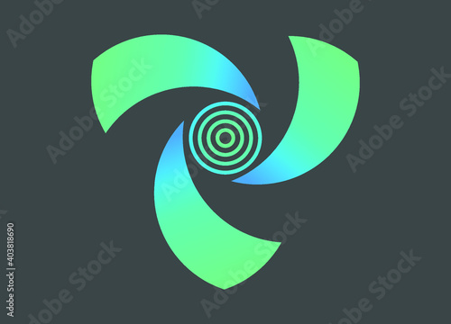 Vector Flower, Abstract emblem, design concept photo