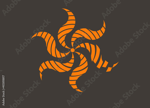 Vector Flower, Abstract emblem, design concept, logo, logotype element for template