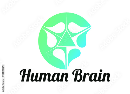 Human Brain Logo, Health and Life Logo