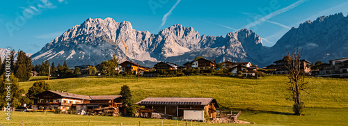 Beautiful alpine summer view near Ellmau, Wilder Kaiser, Tyrol, Austria photo