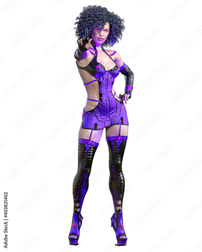 3D assassin warrior amazon woman render. 3D assassin warrior amazon woman render.