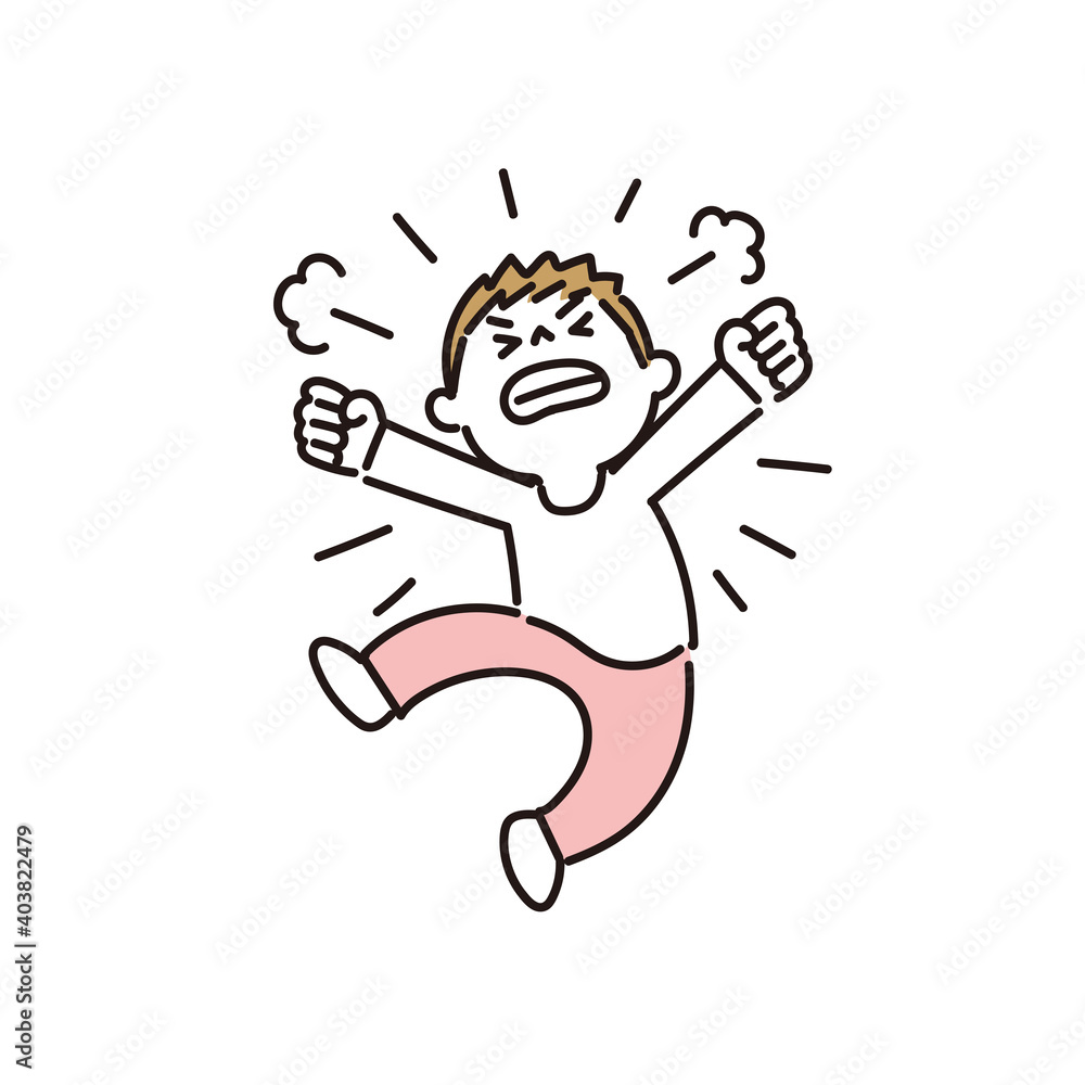 不満を爆発させ暴れる男の子 Stock Vector Adobe Stock 不満を爆発させ暴れる男の子 Stock Vector Adobe Stock