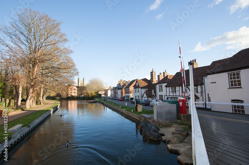 Views from the lock in Newbury, West Berkshire in the United Kingdom photo