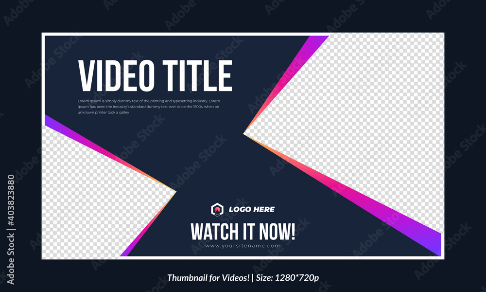 Editable Gradient Thumbnail Channel Text Effect fully editable Premium Vector, Customizable Thumbnails banner art for any kind of videos