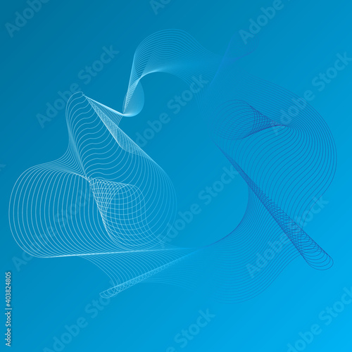 vector, blue abstract background with lines, thin geometry