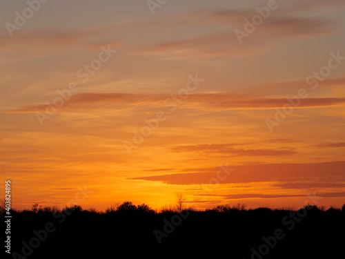 high resolution replacement sky - golden hour sunset sky
