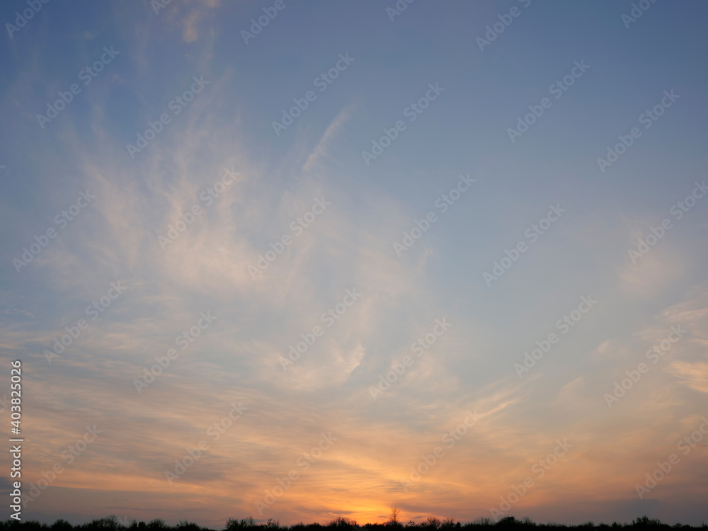 Fototapeta premium high resolution replacement sky - blue hour sunset sky