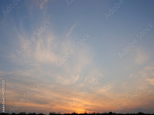 high resolution replacement sky - blue hour sunset sky
