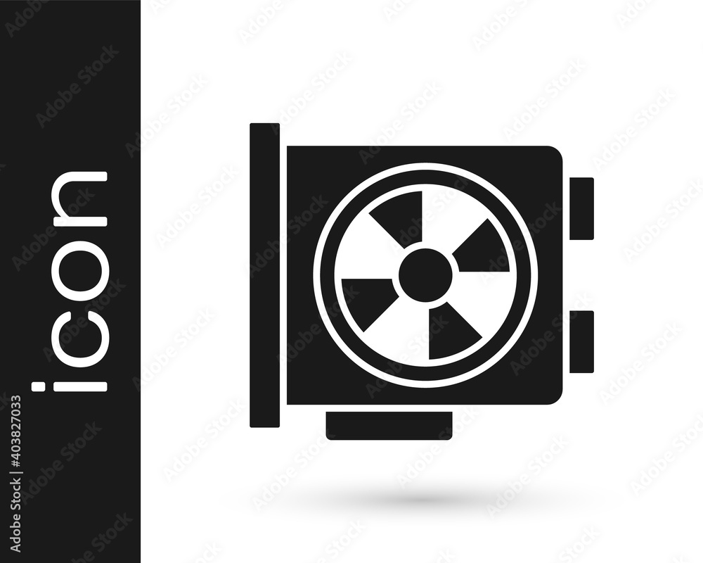 Black Video graphic card icon isolated on white background. Vector. Black Video graphic card icon isolated on white background. Vector.