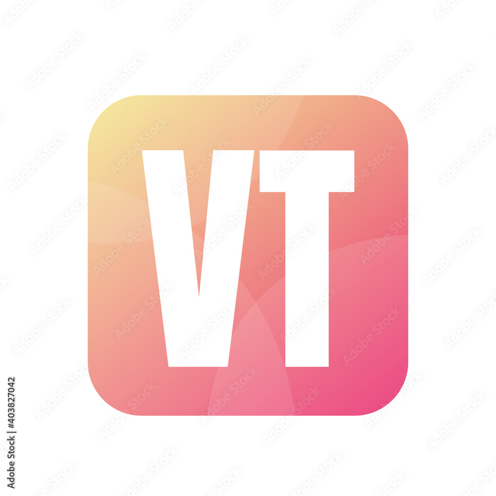 VT Letter Logo Design With Simple style VT Letter Logo Design With Simple style