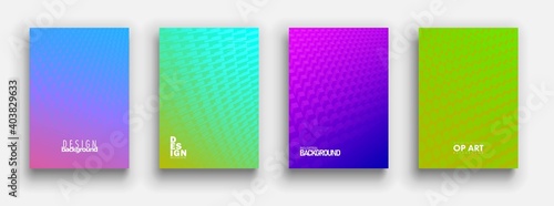 Minimal covers design. Colorful halftone gradients © Archreactor
