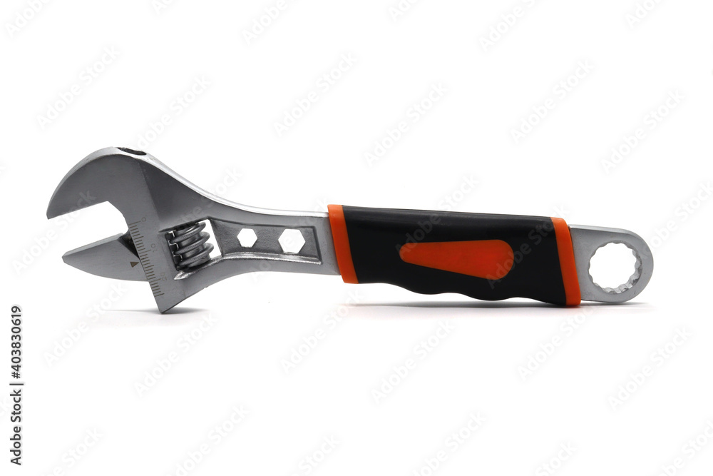adjustable wrench on white background for design adjustable wrench on white background for design