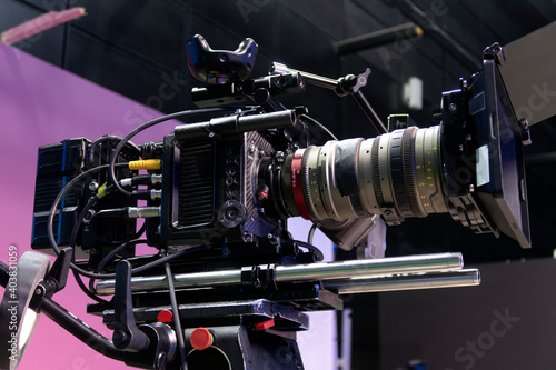 Digital TV camera in the film studio