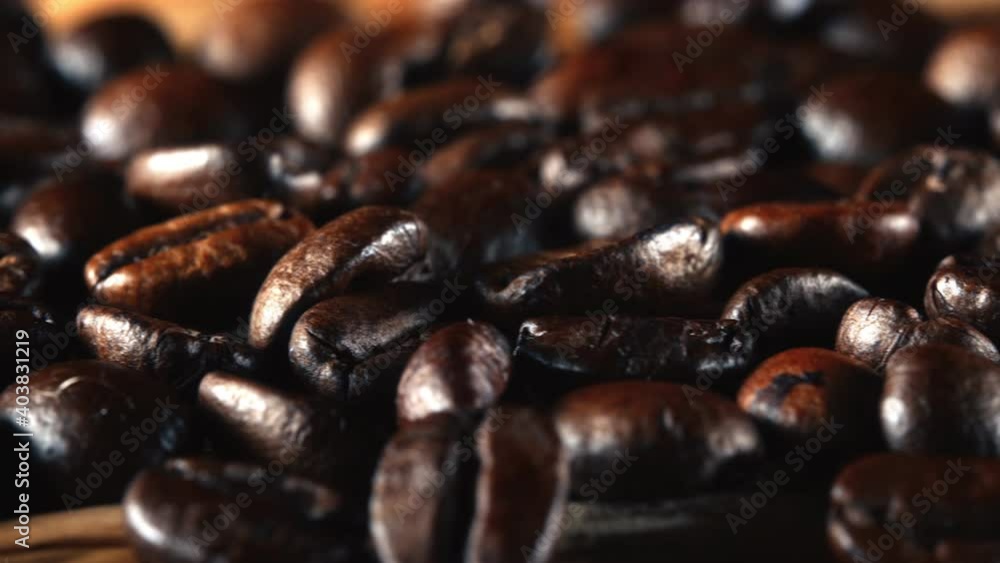 Close-up view of freshly roasted coffee beans. Close-up view of freshly roasted coffee beans.