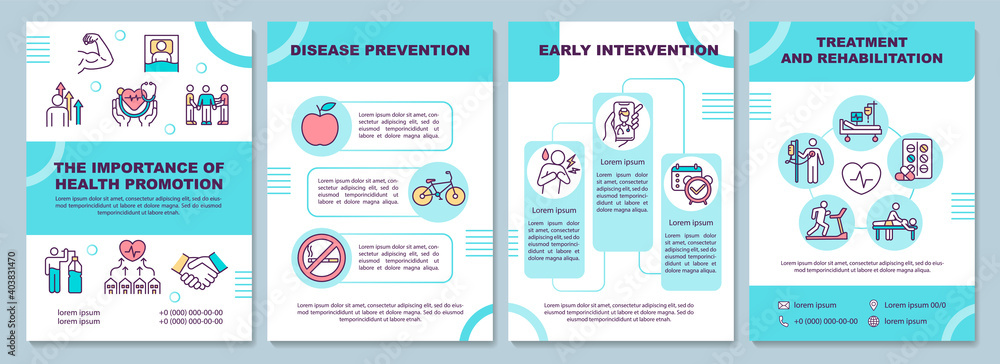 Plakat Health Promotion Importance Brochure Template Disease Prevention Flyer Booklet