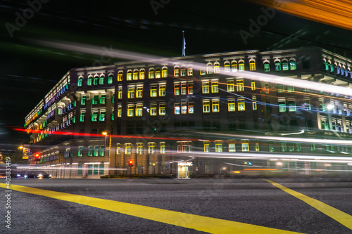 Canvas Print The colorful and historical building of Old Hill Street Police Station in Singapore