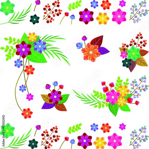 Floral elements pattern