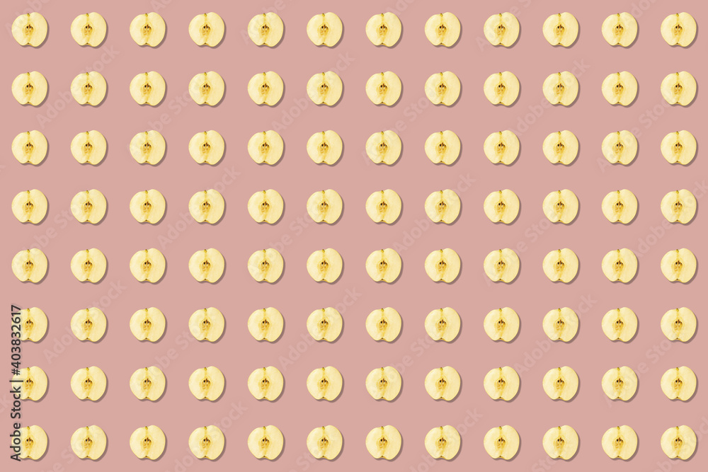 half nashi pear (Pyrus pyrifolia) - wallpaper pink half nashi pear (Pyrus pyrifolia) - wallpaper pink