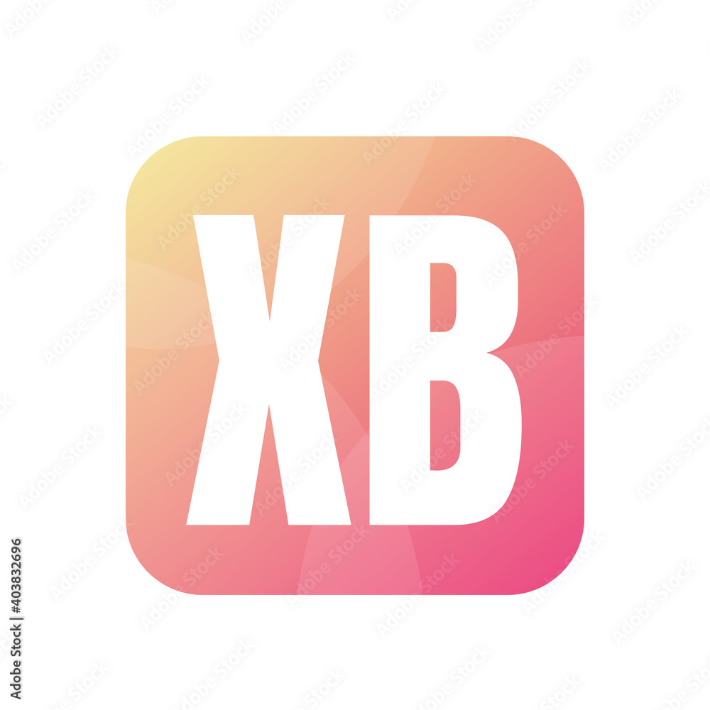 XB Letter Logo Design With Simple style