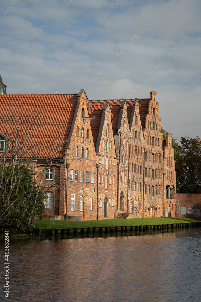Lübeck in Deutschland Stadt mit Gebäuden Architektur