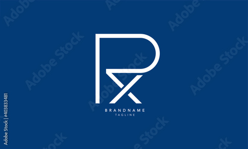 Alphabet letters Initials Monogram logo RX, XR, R and X