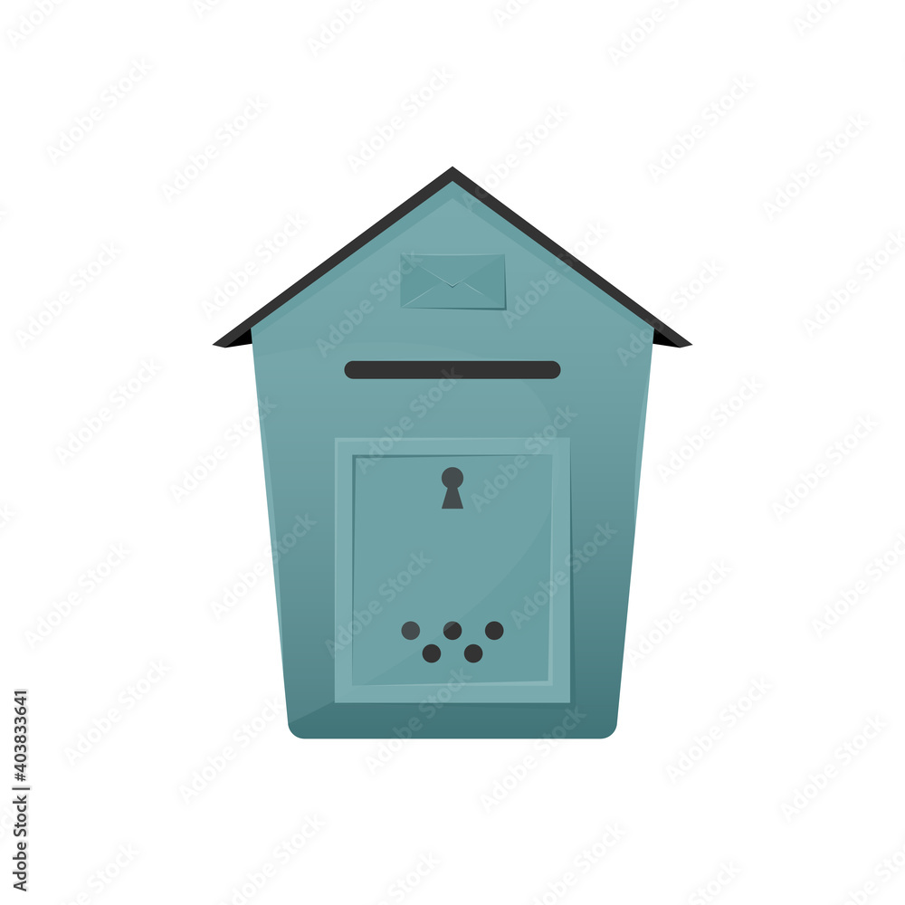Mailbox with a hole for letters. Delivery of letters and parcels to your home. Correspondence. Mailbox with a hole for letters. Delivery of letters and parcels to your home. Correspondence.