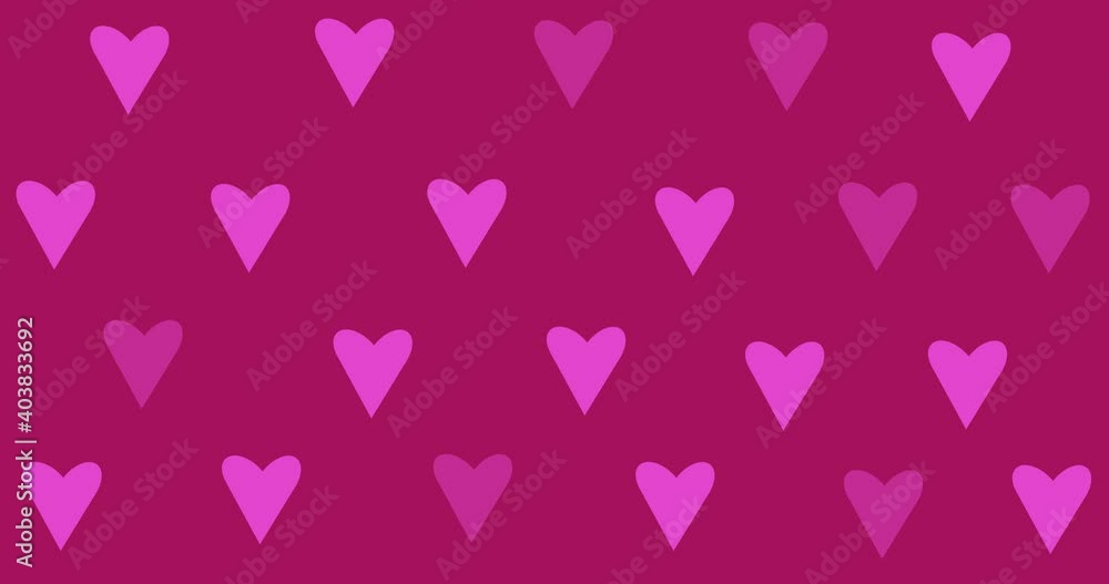 love hearts on a color background. Love. Heart changes size love hearts on a color background. Love. Heart changes size
