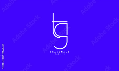 Alphabet letters Initials Monogram logo TG, GT, T and G